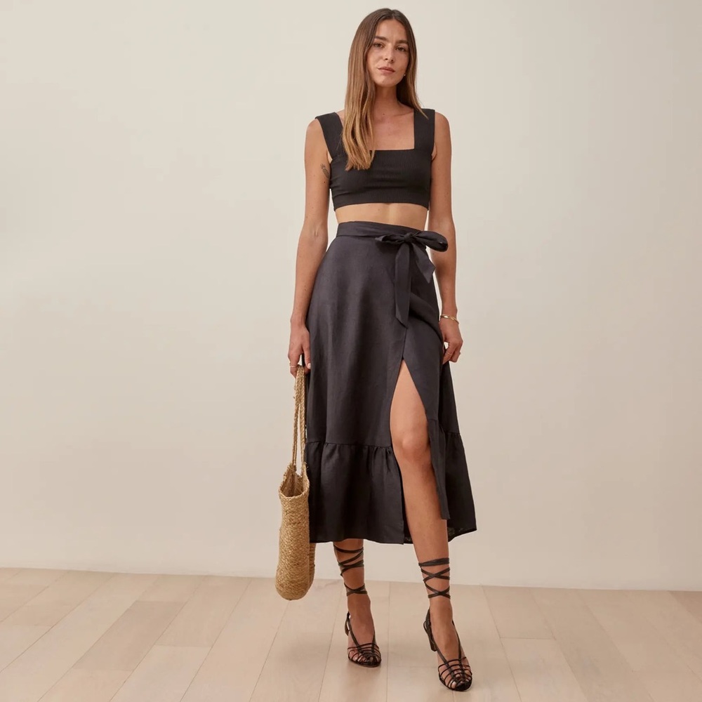 NWT Reformation Julep Ruffle Skirt Sz S